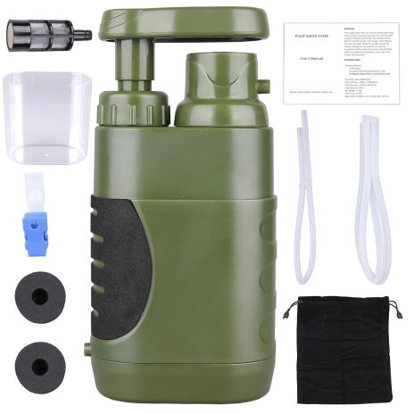 ThreePigeons™ Portable Hand Pump Water Filter