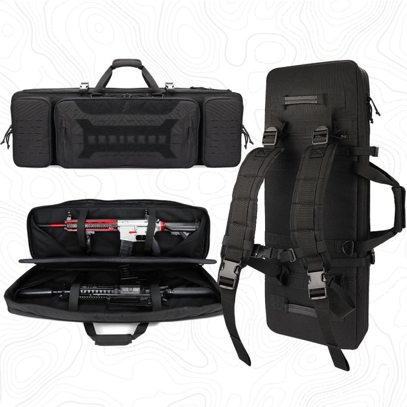 ThreePigeons™ Double Rifle Case Black