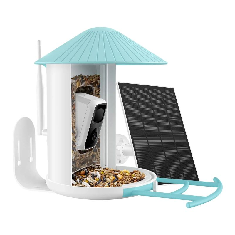 ThreePigeons™ AI - Smart Bird Feeder with Camera + Solar Panel