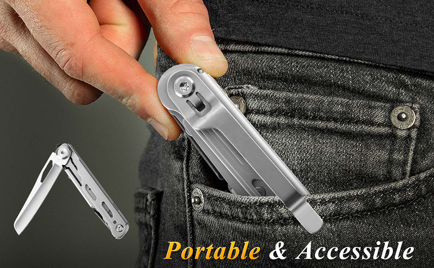 9-in-1 Multi Tool, High Hardness Multitool Folding Knife