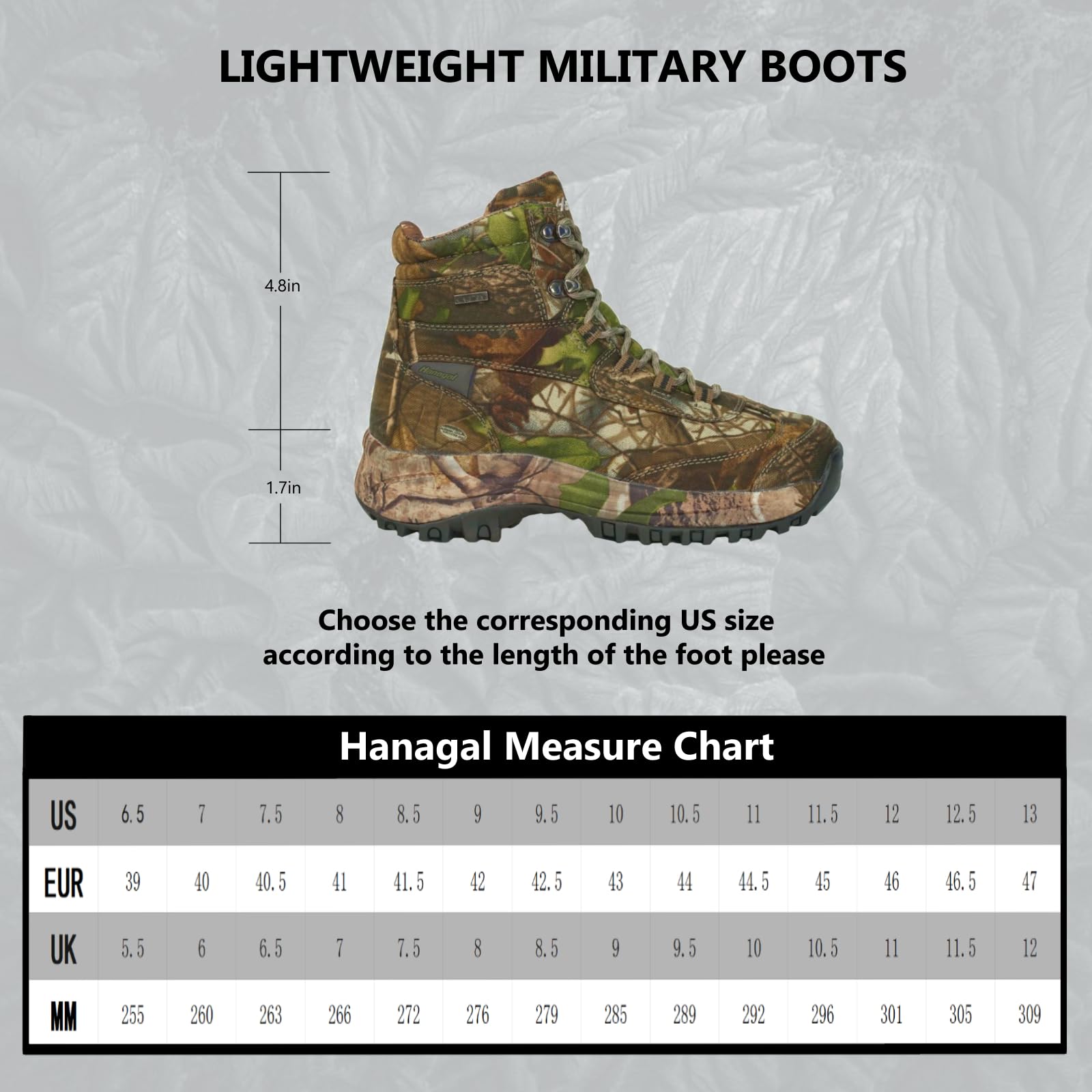 Waterproof Hunting Shoes Camo Lightweight Hiking Shoes Men's Military Tactical Boots Army Combat Boots