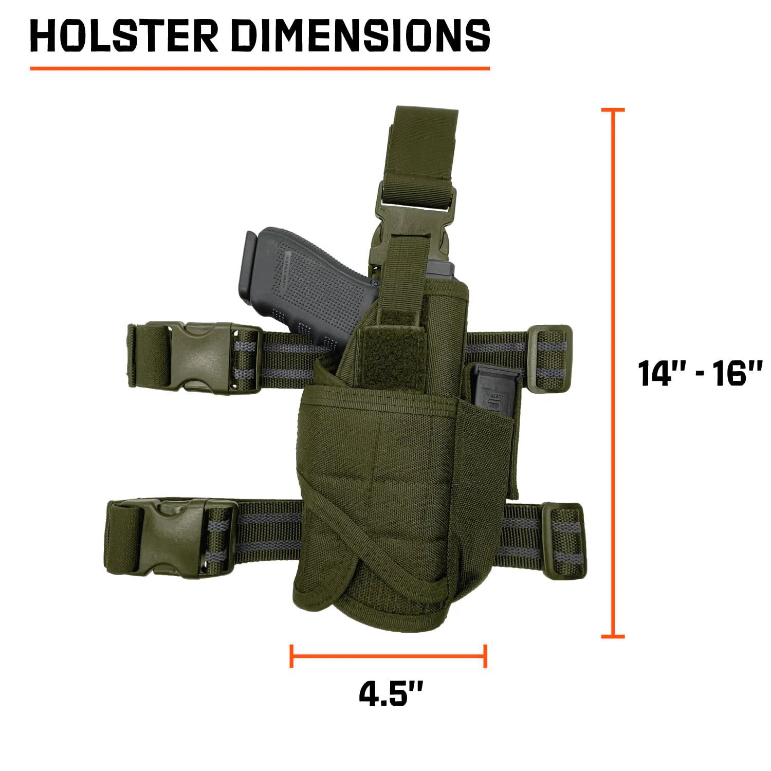 ThreePigeons™ Adjustable 500D Nylon Drop Leg Holster 