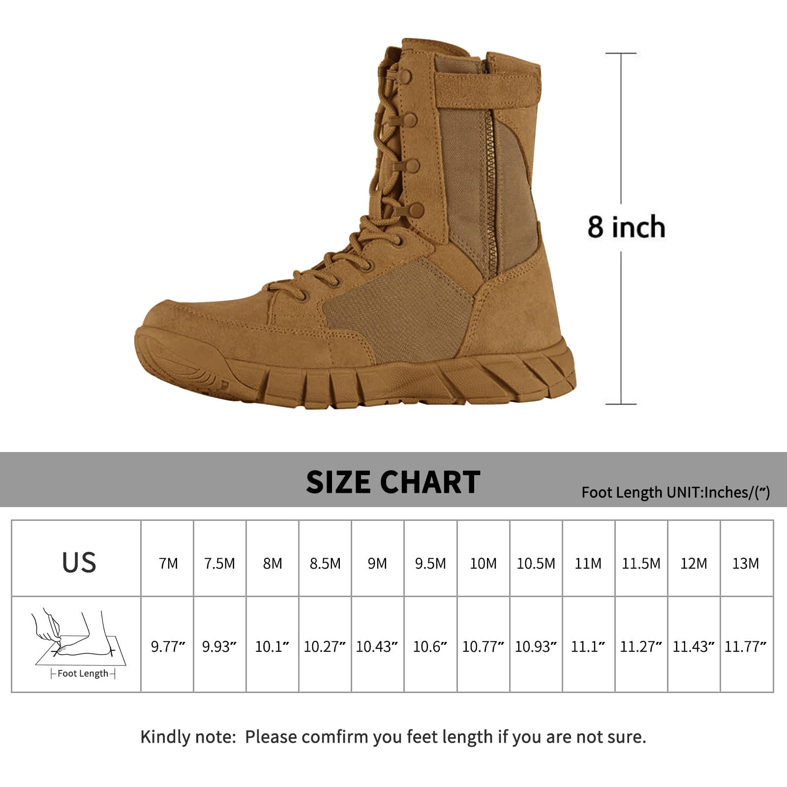 ThreePigeons™  Lightweight 8 Tactical Boots 