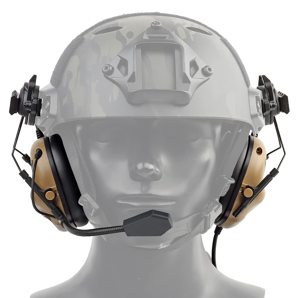 ThreePigeons™ Tactical Helmet Earmuffs with Detachable Microphone