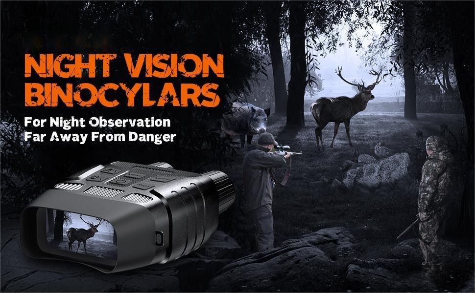 ThreePigeons™ 1080P Digital Night Vision Goggles Binoculars for Total Darkness